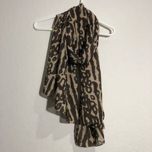 Coach Leopard Print Scarf Large